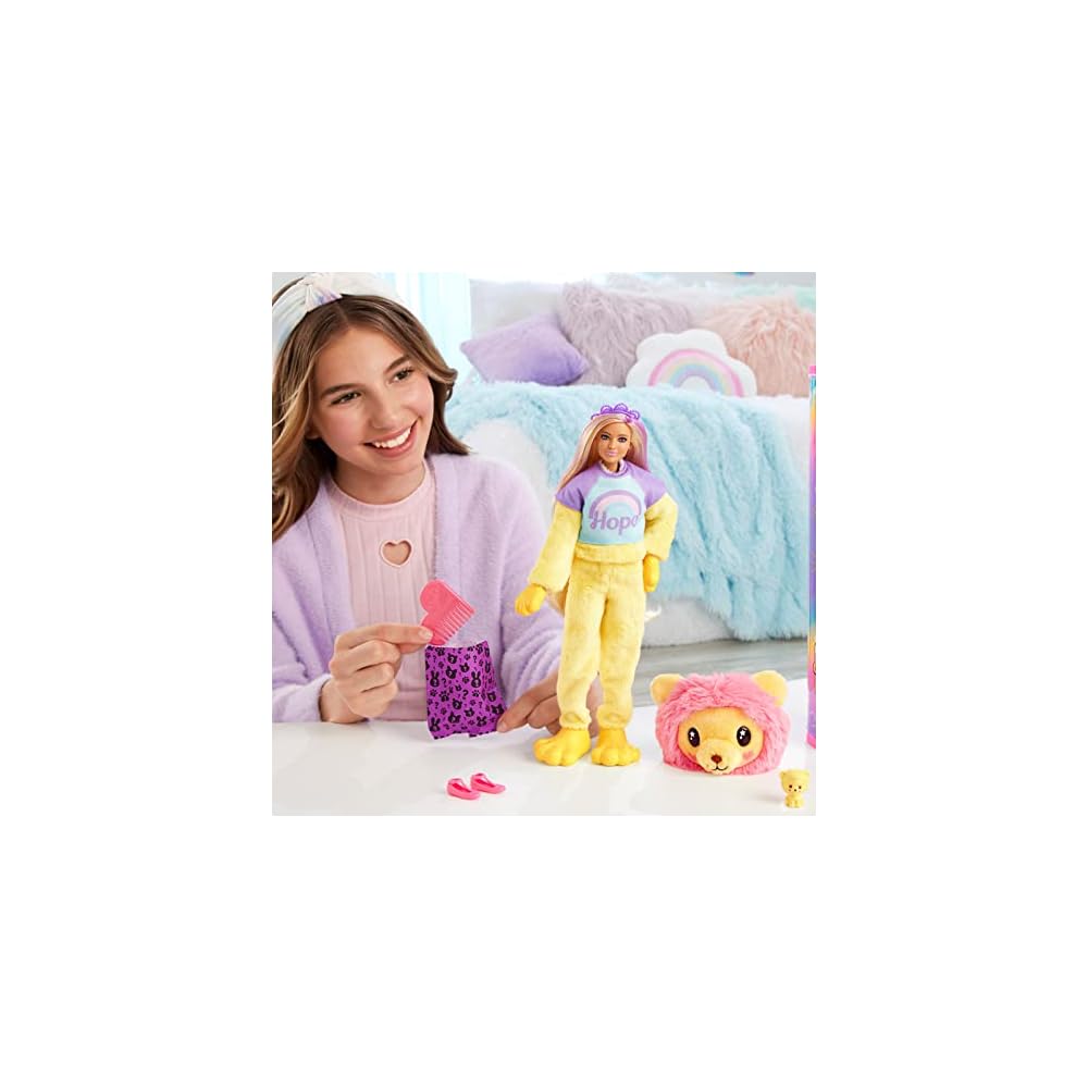 Barbie Cute Up! Lion Costume Doll with Accessories for Ages 3 and Up