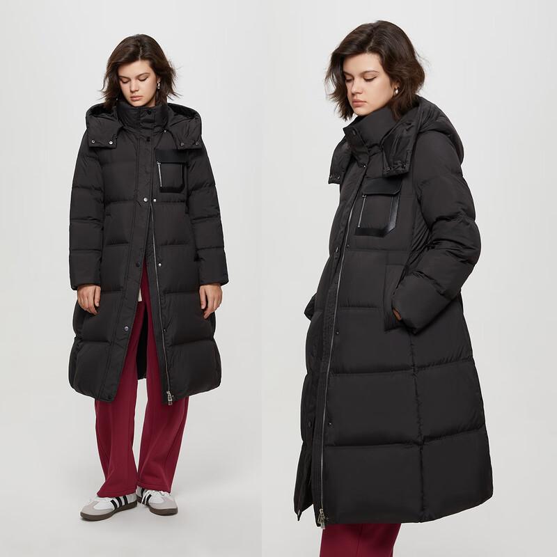 Women's Mid-Length Hooded Duck Down Jacket