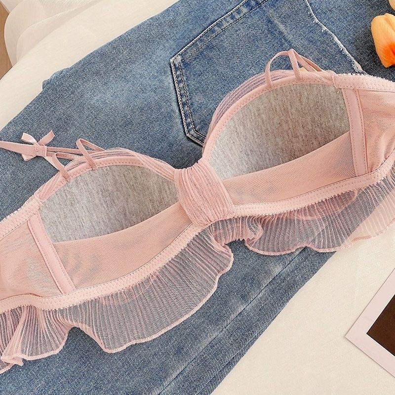Japanese sweet underwear women's small breasts gather without steel rings to close secondary breasts to prevent sagging pure desire girl style bra