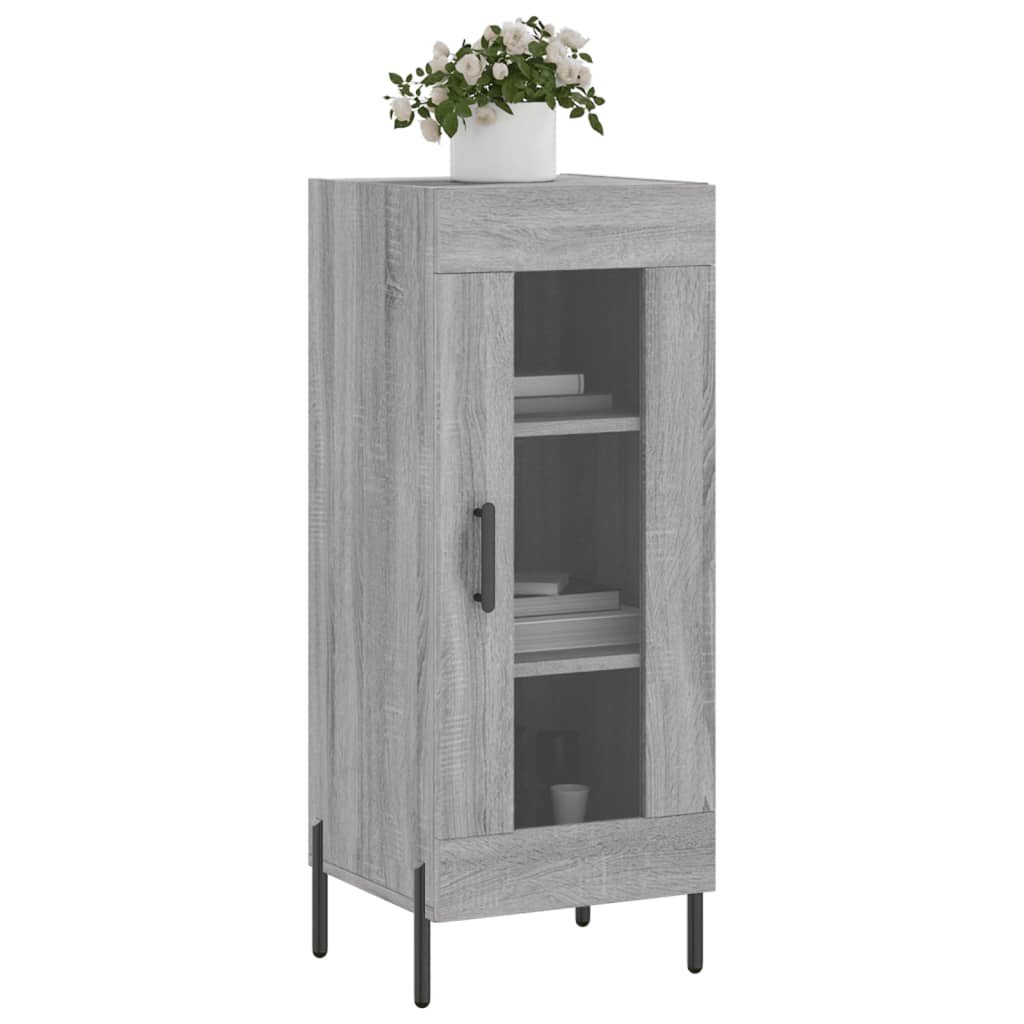 Vidaxl Cabinet, Sonoma Grey Oak, 34.5X34X90 Cm Material Wood-Based