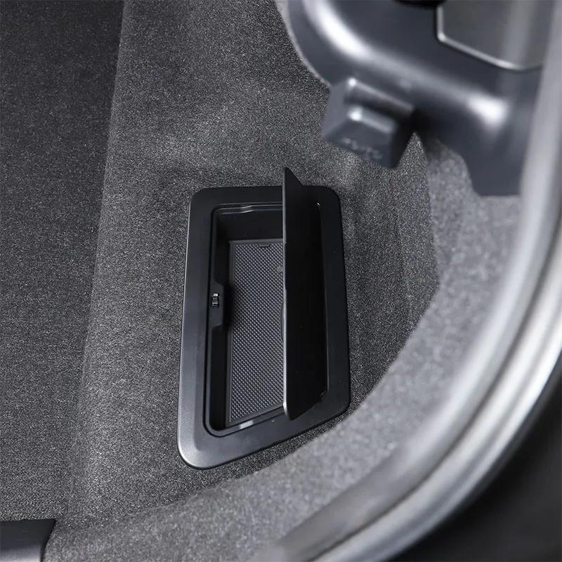 ABS Black For BMW 5 Series G60 2025 2025 Car Rear trunk Side Storage Box Multi functional Storage Box Car Interior Accessories