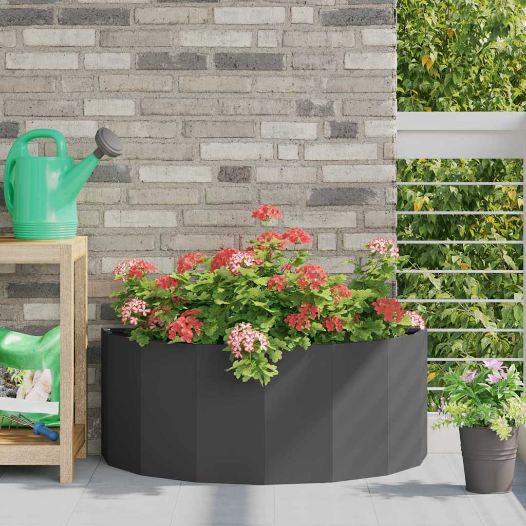 Planter Black 90 X 45 X 35 Cm Steel