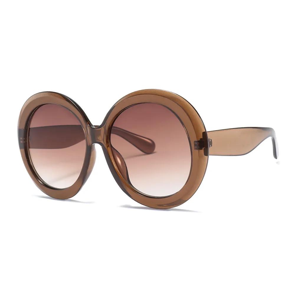 

Unisex Big Round Sunglasses Women New Fashion Retro Oversized Sun Glasses Vintage Gradient Black Shades Luxury Eyewear