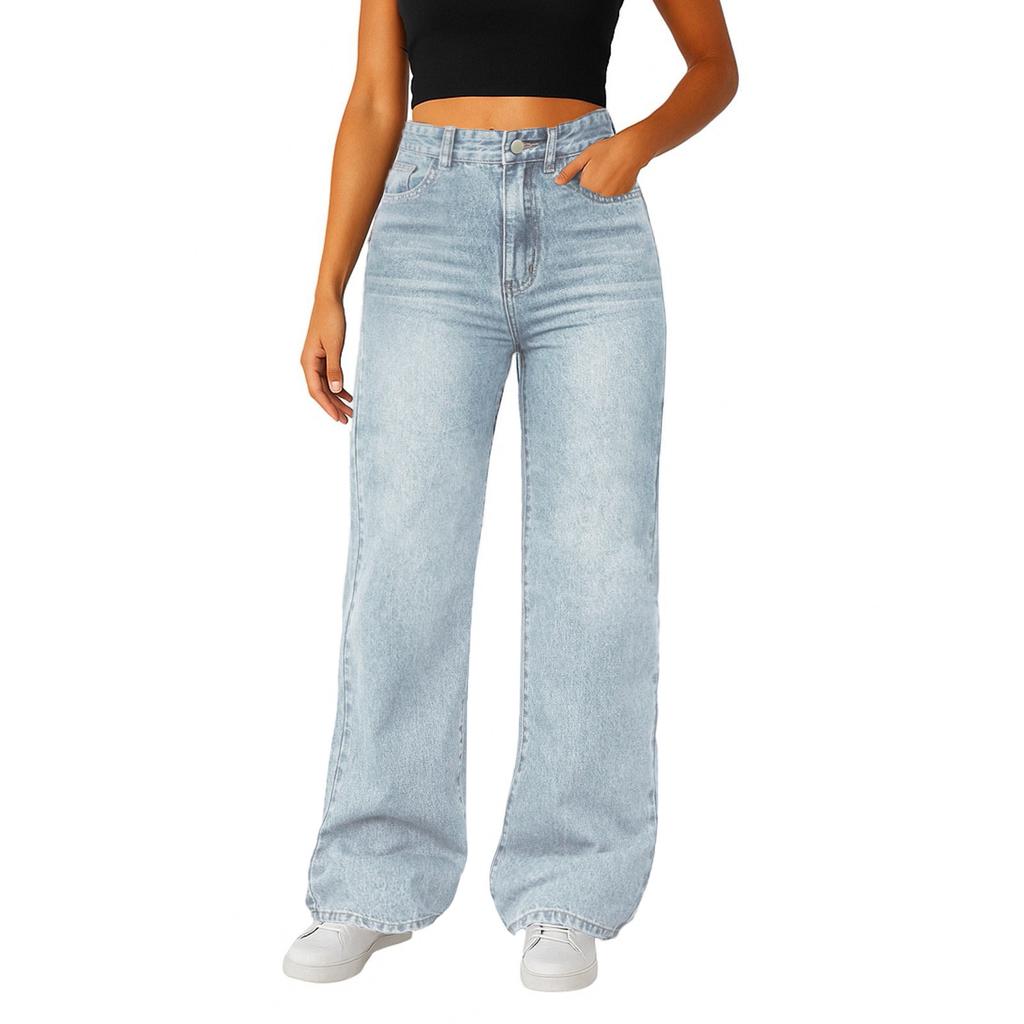 Women's Jeans Casual Fashion Trend Straight Tube Micro Flared Casual Jeans