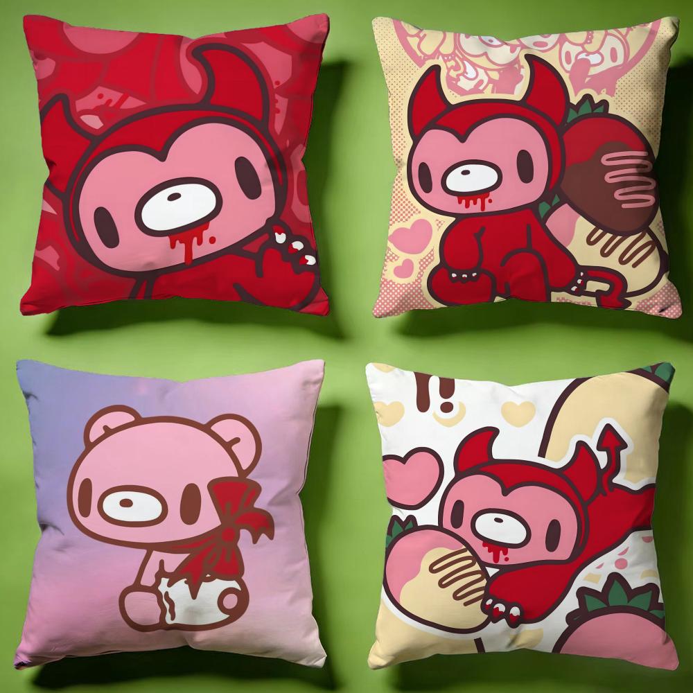 Trendy GGloomy Bearer Cushion Cover Versatile DoubleSided Pillow Case Fit for Sofa Bed Car Daily Decor