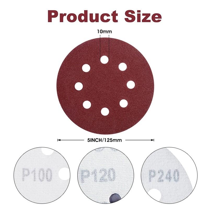 300W 5 Inch Random Orbital Air Sander 6 Speed Regulation Polishing Sanding Machine Portable Car Polisher