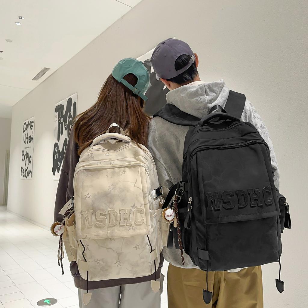 Schoolbag New School Bag Male Middle School College Student Leisure Computer Travel Backpack Female Large Capacity Junior High School Student Backpack