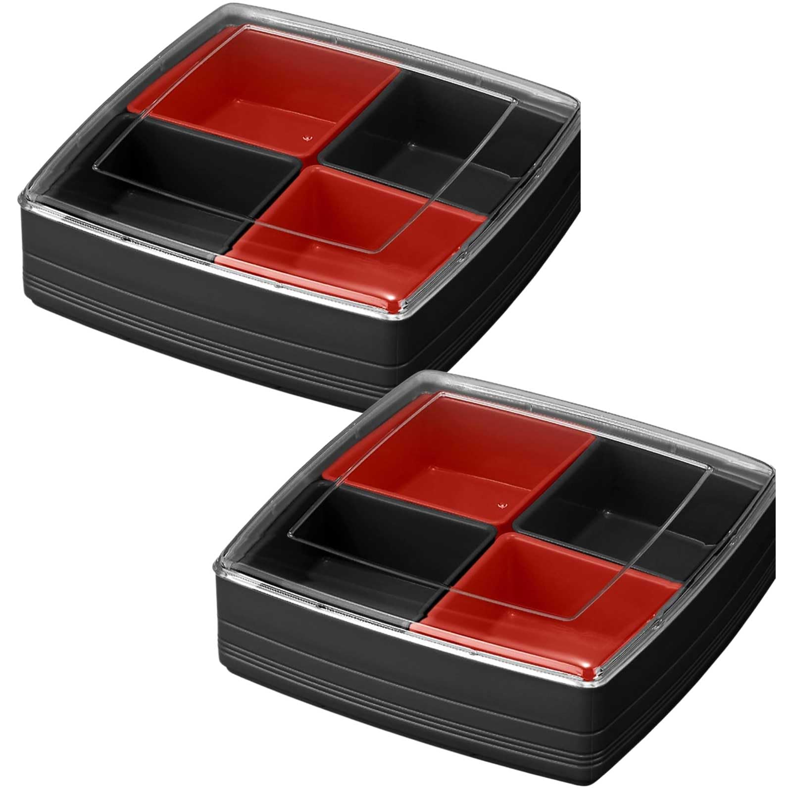 Colorful Bento Single Set of Made in with Divided 9881 Inomata-K Box, Tier, Black, 2, Japan, Containers,