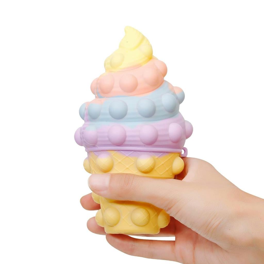 3D Ice Cream Fidget Toys, Sensory Pop Stress Ball Sensory Anxiety Stress Reliever for Teens Adults Presents Girls Boys Toddler