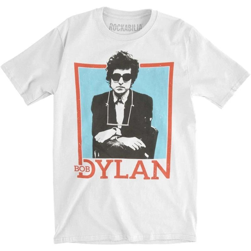 Singer Bob Dylan Rock Poet Classic Poster Graphic Print Tshirt Men Women Retro Washed Highstreet Oneck Cotton Summer New Tee