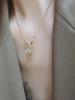 Live Broadcast Smiley Face Pendant Necklace, Fade-Resistant White Shell Titanium Steel, Luxury Light Clavicle Chain.