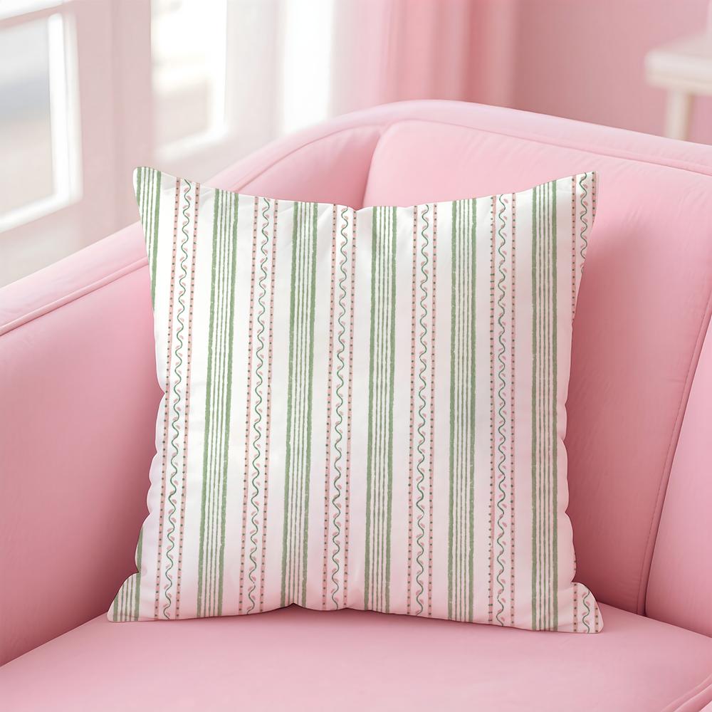 Stripes Cushion Cover Comfortable Reversible Pillow Cover Ideal for Car Sofa Bedroom Beyond