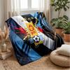 Uruguay Football Printed Flannel Blanket Skin Friendly Warm Decorative Throw for Indoor Couch Bed Daily Use