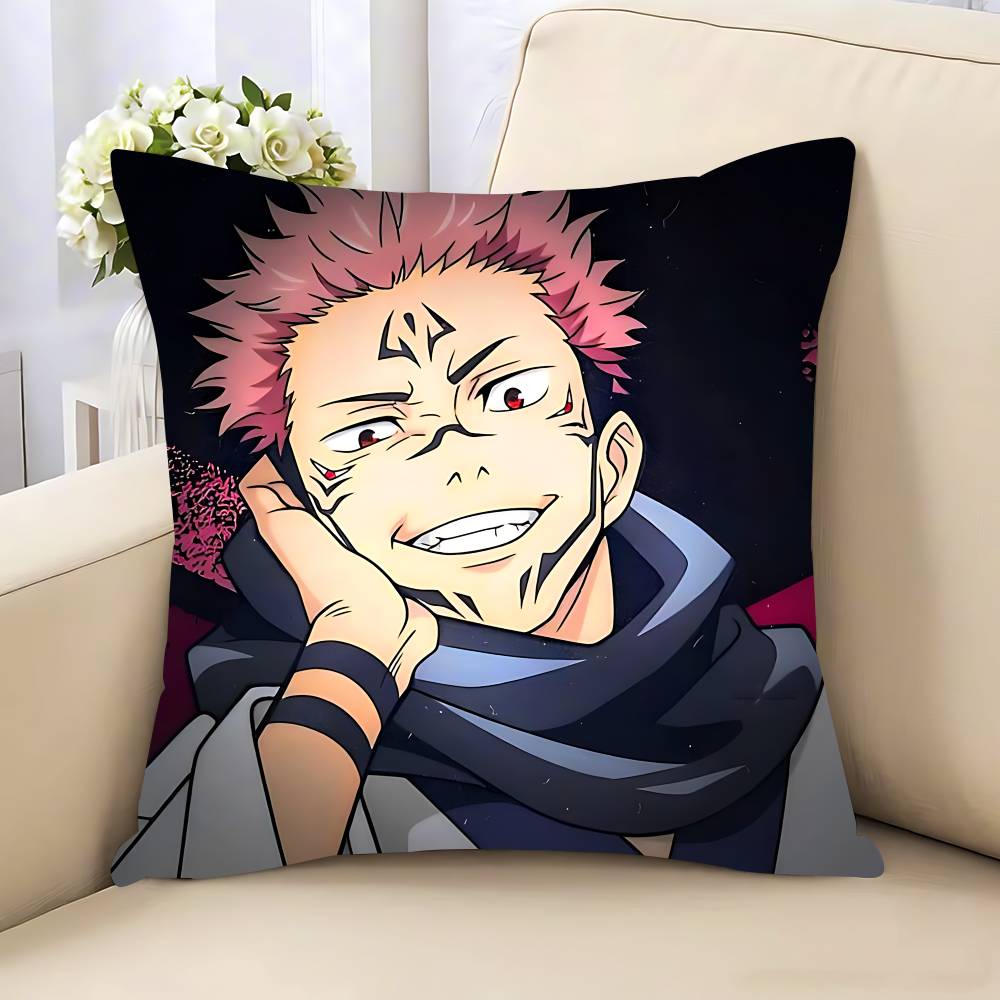 Ryomen Sukuna Pillow Case Removable Washable Cushion Cover – All-Season Soft Linen