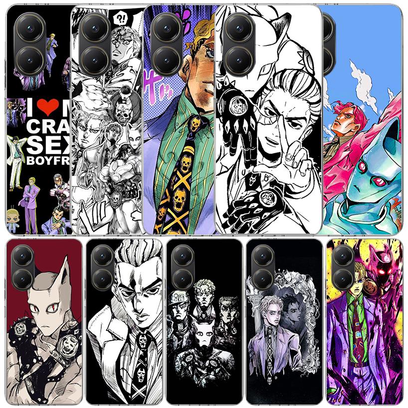 JoJo Kira Yoshikage Killer Queen Phone Case For Xiaomi Poco F7 Ultra X5 X6 X7 Pro M7 Redmi 15C 15 13C 13 12C 12 10C 10 10A 9 9C