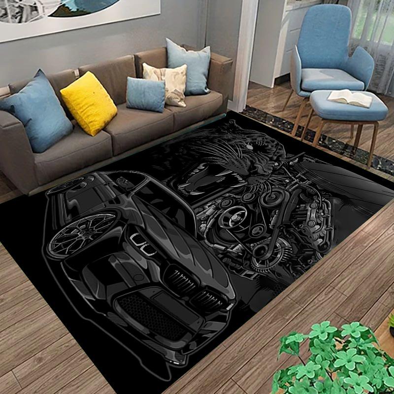 car Pattern Printed Rug suitable for living room game room computer room bedroom carpet home Halloween gift birthday gift