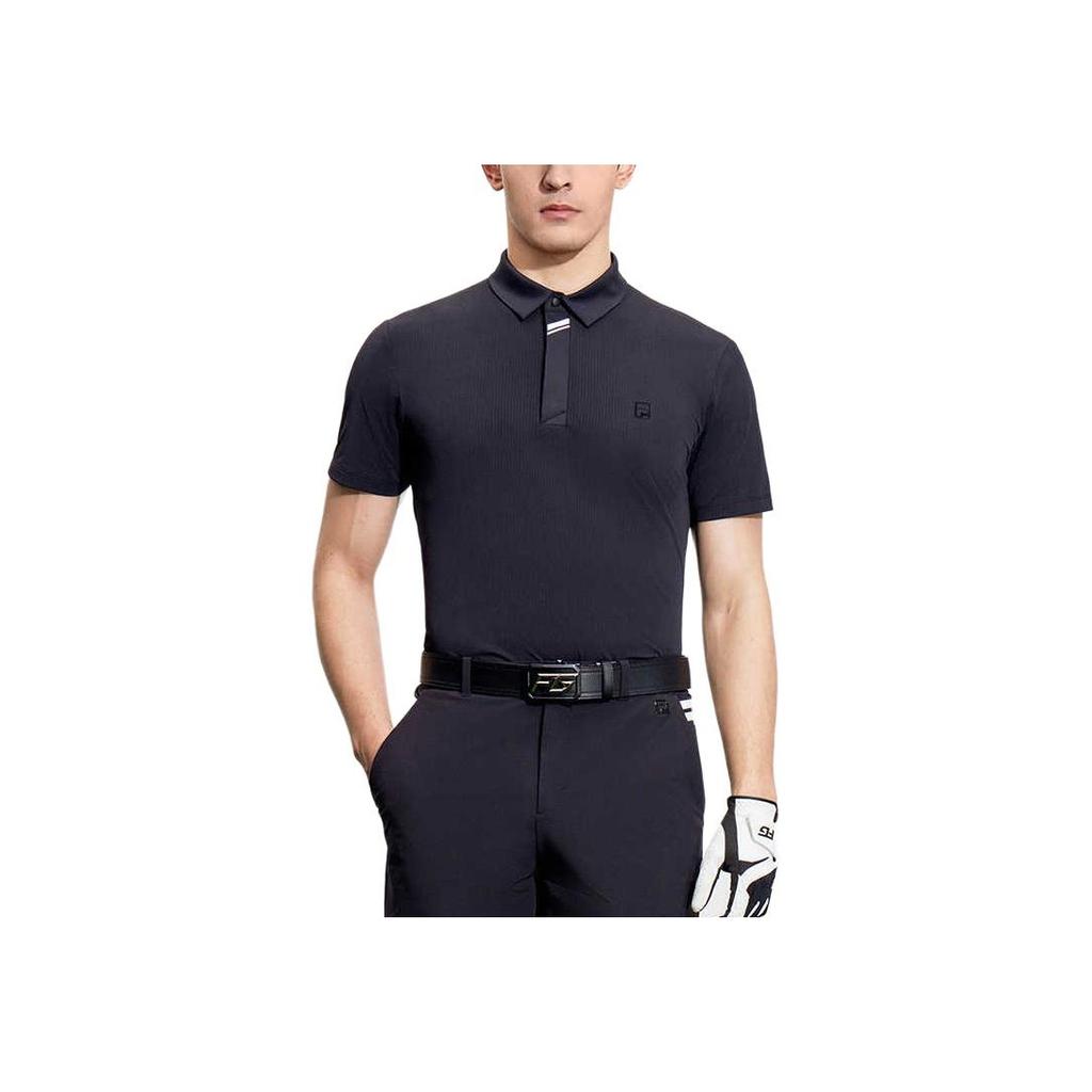 New FILA Supercar Inspiration Collection Polo Shirt Men's Pitch Black A11M325125F-BK