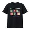 Retro Pastel Unisextal Health Matters Slogan Print Casual T Shirt Vintage Washed Graphic Versatile Designer Clothes Comfortable
