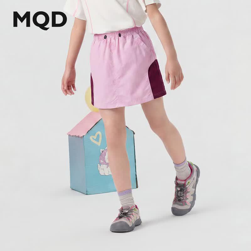 MQD Girls Color-Block Utility Short Skirt 120cm розовый