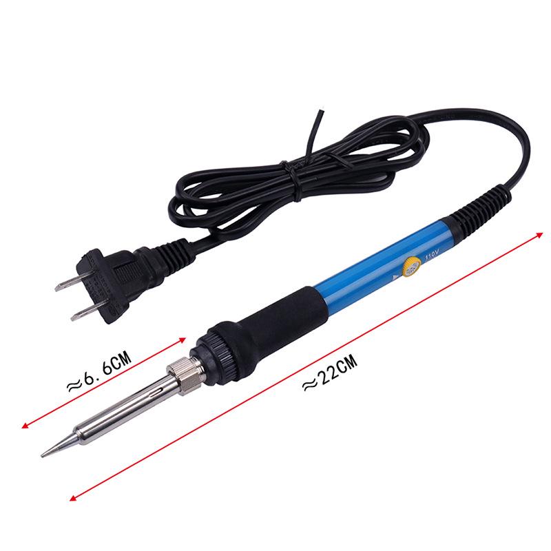 Blue Electric Soldering Iron - Temperature-Controlled, 220V EU & 110V US Specifications, Model E18