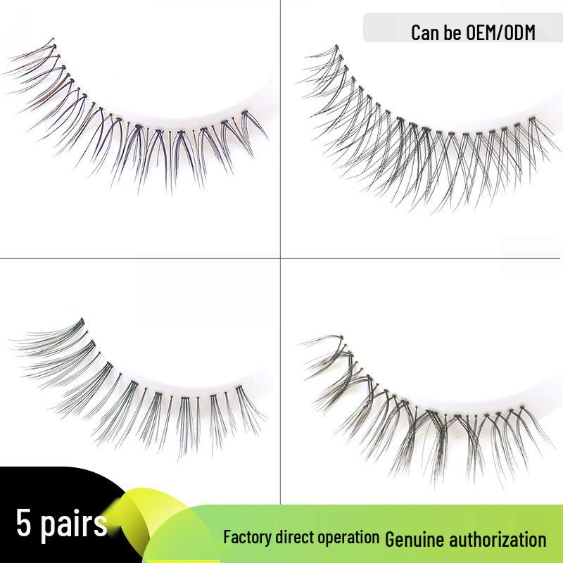 

Handcrafted Natural Eyelashes - 5 Pairs with Tapered Round Band Mixed 20 Boxes Minimum