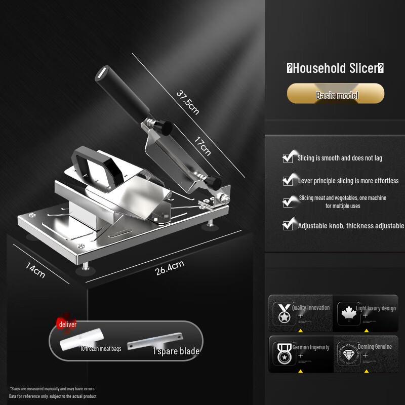 

Multi-functional Manual Stainless Steel Frozen Meat Slicer