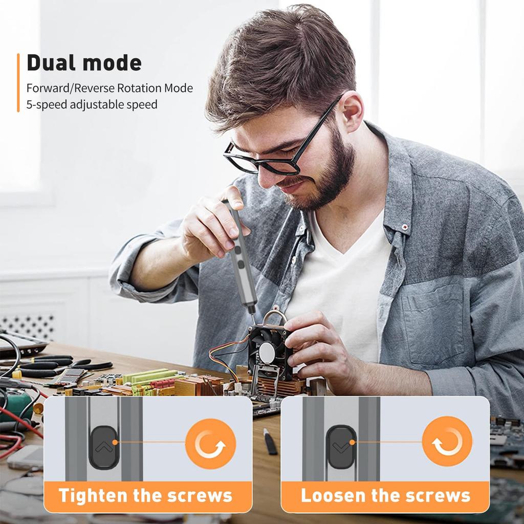 Precyzyjny elektryczny zestaw wkrętaków 68 w 1 Bezprzewodowy 64 Precyzyjne bity wiertarskie S2 5 Ustawień momentu obrotowego LED Ręczny zestaw narzędzi do napraw