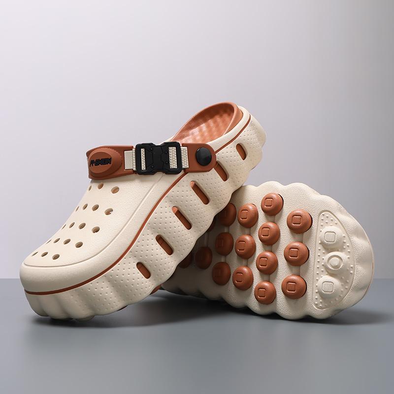 Shoes, Outdoor Indoor Athletic Seaside Footwear Hole Driving Eva Thick Bottom Wearable Sandals, Non-slip Male Design Summer New