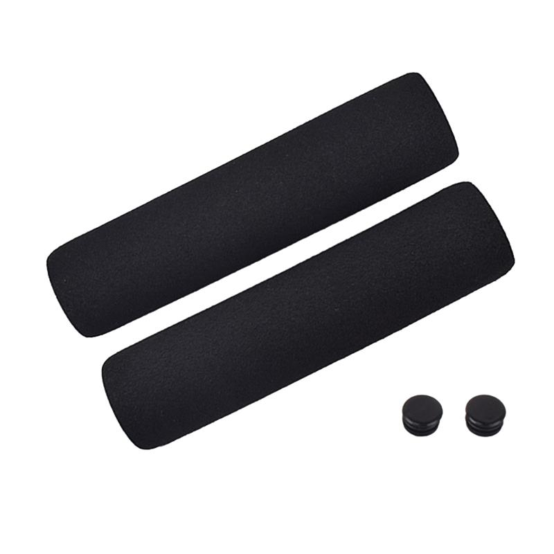 1 Pair Bicycles Handle Locking Cover Bike Grips Shockproof Grips with End Plug