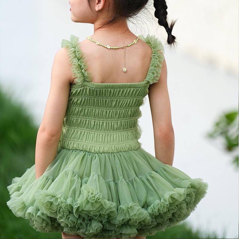 Sommer-Prinzessinnen-Netz-Tüllkleid für Mädchen - Europäischer & Amerikanischer Stil
