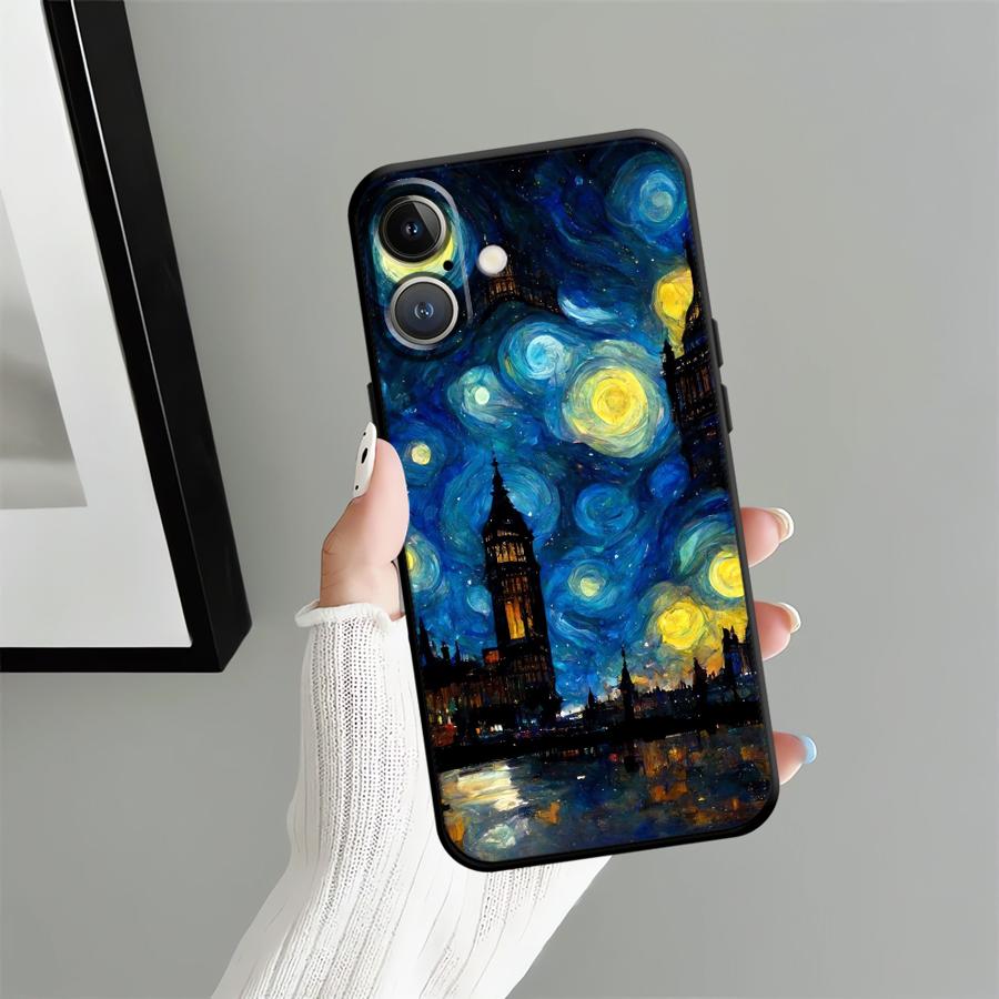 Creative City Pattern Case for Apple iPhone 17 Pro Max 12 11 14 16 XR XS MAX Air 13 15 Pro 7 8 Funda Phone Cover