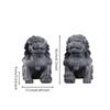 Lion Figurines Chinese-Styled Standing Ornaments Carved