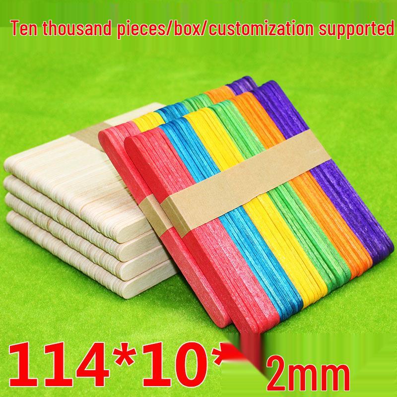 Birch Wooden Popsicle Sticks, 93x10x2mm, Ideal for Ice Cream and DIY Projects, Large Quantity Available.