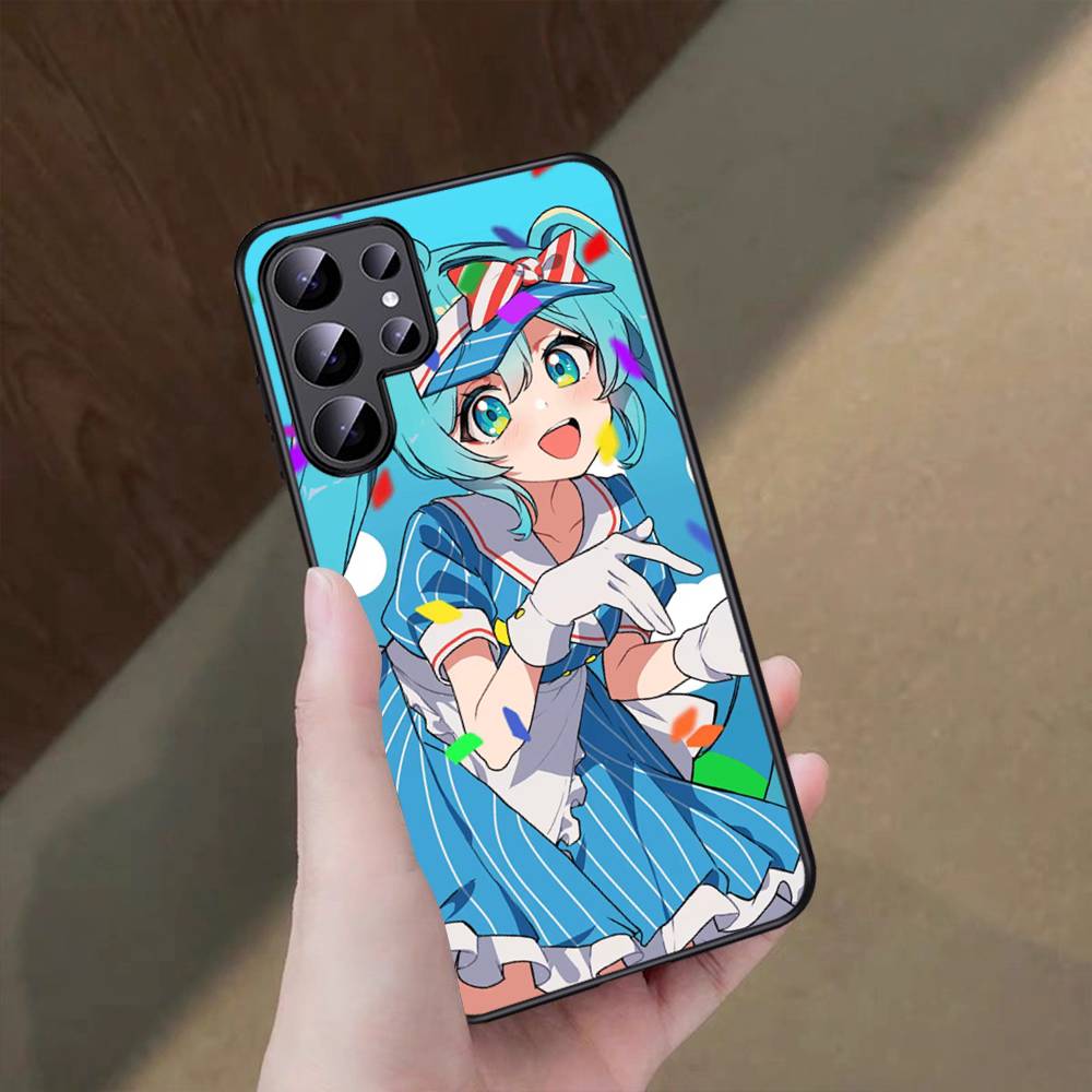 

Kawaii H-Hatsune Miku Phone Case For Samsung S 24 fe 25 Ultra plus 20 lite 21 30 22 23 24 22 Ultra 5G Fundas Samsung S24