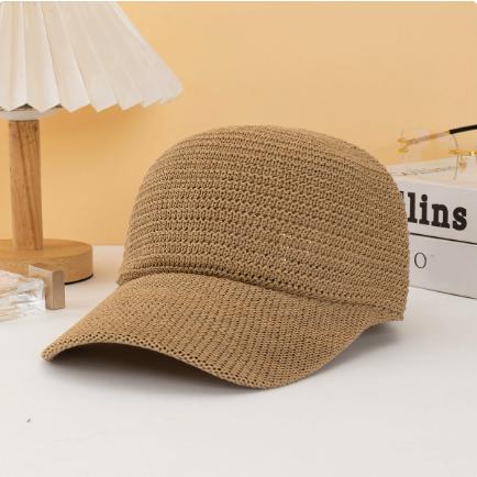 

New model Adjustable Korean Style Knitted Hollow Out Baseball Cap Outdoor Unisex Spring Summer Casual Hat Breathable WideBrimCap