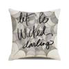 Halloween Bat Crow Pumpkin Print Cushion Cover Home Living Room Sofa Decoration Throw Pillow Cover