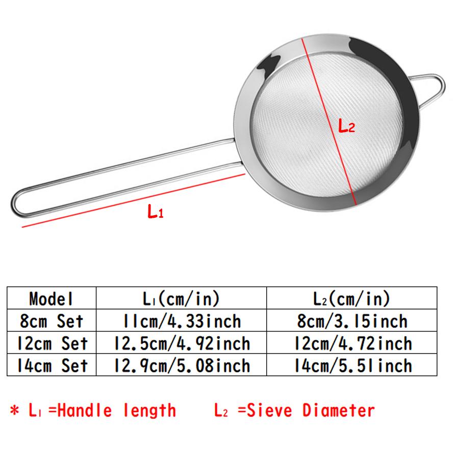 Lingură Ciur Praf Oțel Inoxidabil Ciur Metalic Potrivit pentru Făină Lapte de Soia Suc de Fructe Ouă Unelte de Bucătărie Practice