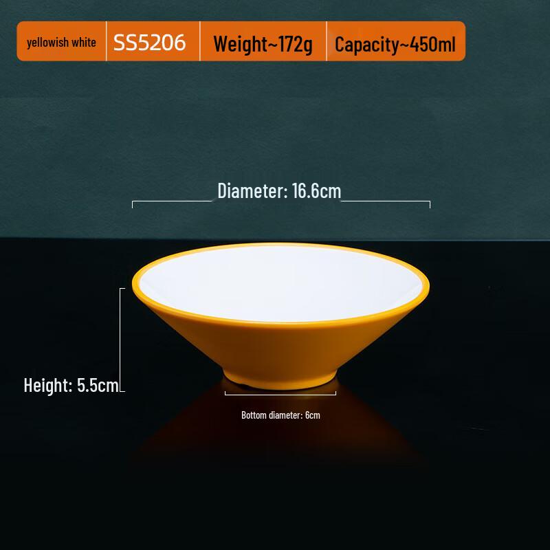 Bingyue Nordic Melamine Conical Ramen Bowl