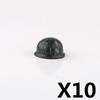 US Soviet British Soldier Figures Helmet M1ssh40 M3 Beret Military Accessories Building Blocks Toys For Children J004