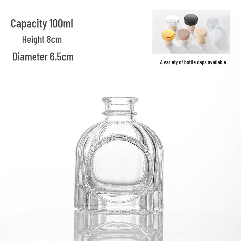 Glass Dried Flower Aromatherapy Bottle - Fireless Perfume Bottle for Bedroom and Car, Refillable.