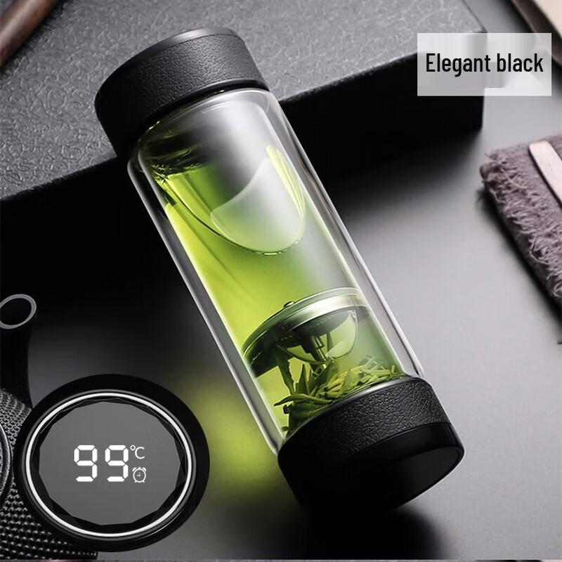 Smart Temp Double-Wall Glass Tea Infuser Bottle