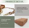 Straw Woven Shoulder Bag For Women Small Summer Beach Travel Crossbody Handbag Classical Satchel Purse