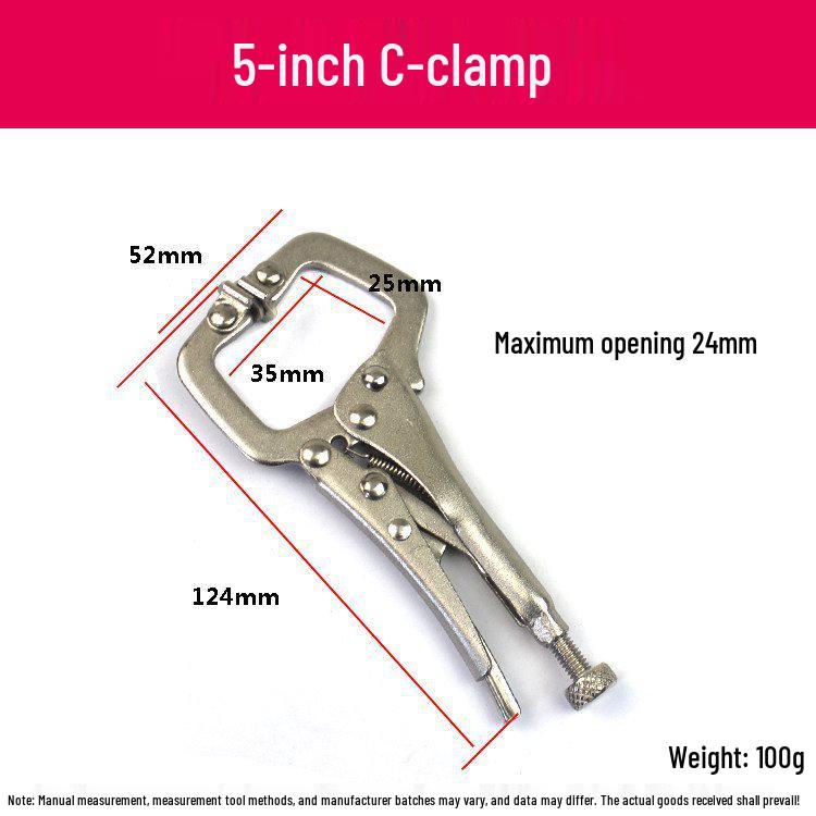 Universal Industrial-Grade C-Type Pressure Pliers: 6, 9, 11-18 Inch Multifunctional Woodworking Clamp