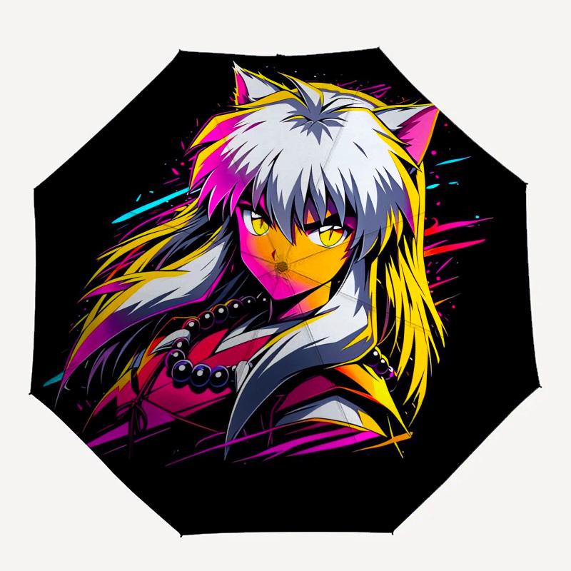 1 Stück Neon-Fuchs-Ohren Charakter-Artwork Geeignet für alle Jahreszeiten RegenschirmFP152