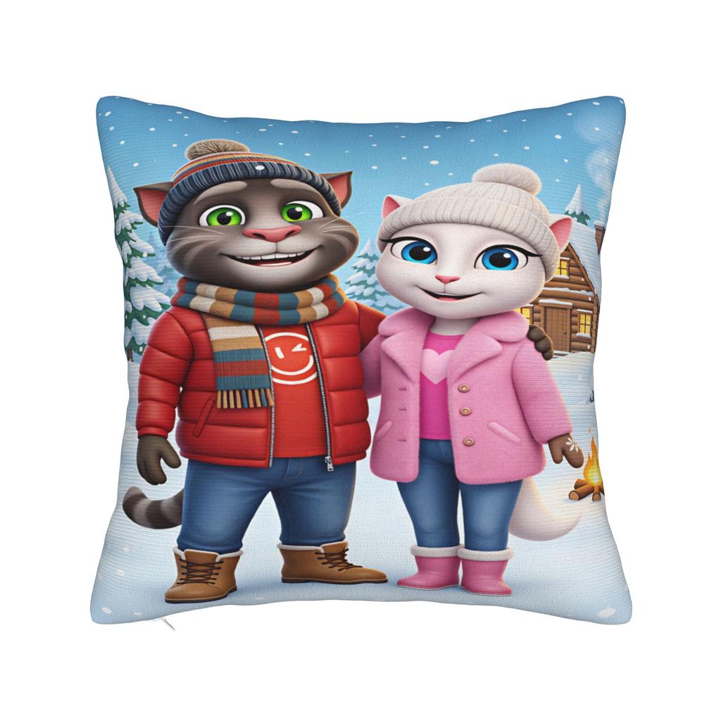 Game T-Talking T-Tom And F-Friends Pillow Case Novelty Pillow Cover Soft Pillowcases For Office Car Home Decor