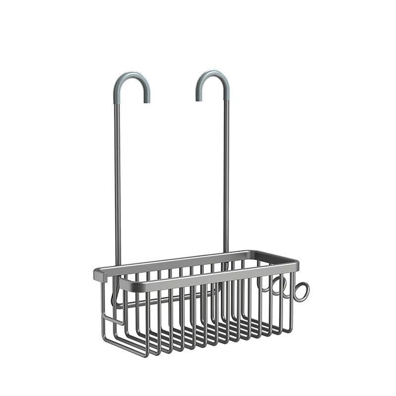 Bathroom Shower Storage Rack Aluminium Punch-Free Bathroom Hanging Basket Shower Room Shampoo Holder Toilet Organizer