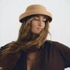 Autumn and Winter New Flat Top Wool Fedora Hats for Women Church Wedding Pillbox Hats Black Camel Ladies Elegance Felt Top Hat