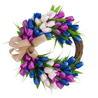 Wreath Artificial Hanging Wreath for Front Door Wall Tree Party Shop Window Decoration