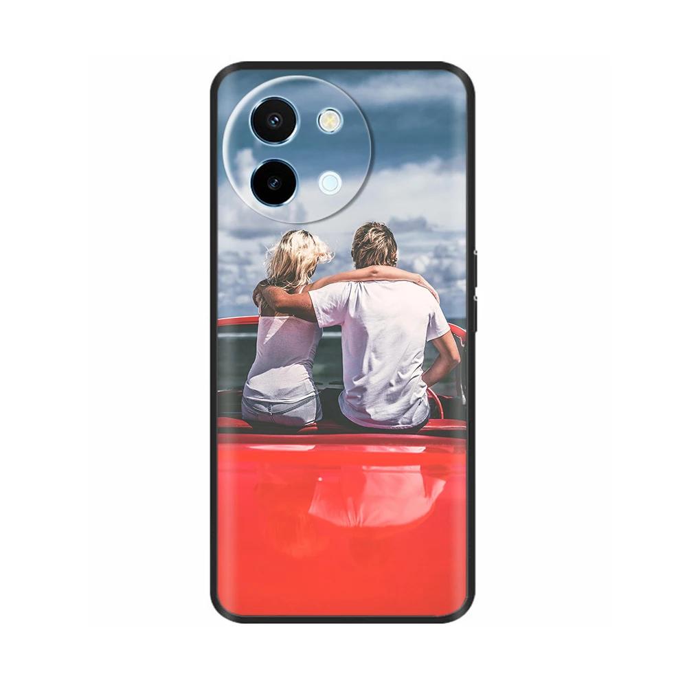 For Vivo Y38 5G Phone Case Cute Fashion Heart Flowers Cases For Vivo Y18 Soft Silicone Bumper Cover For Vivo Y18E Fundas Shells