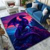 Purple Dragon On Rocky Background Pattern Rug Carpets for Bedroom Living Room Sofa Mat Creative Door Mat Cloakroom Home Decor